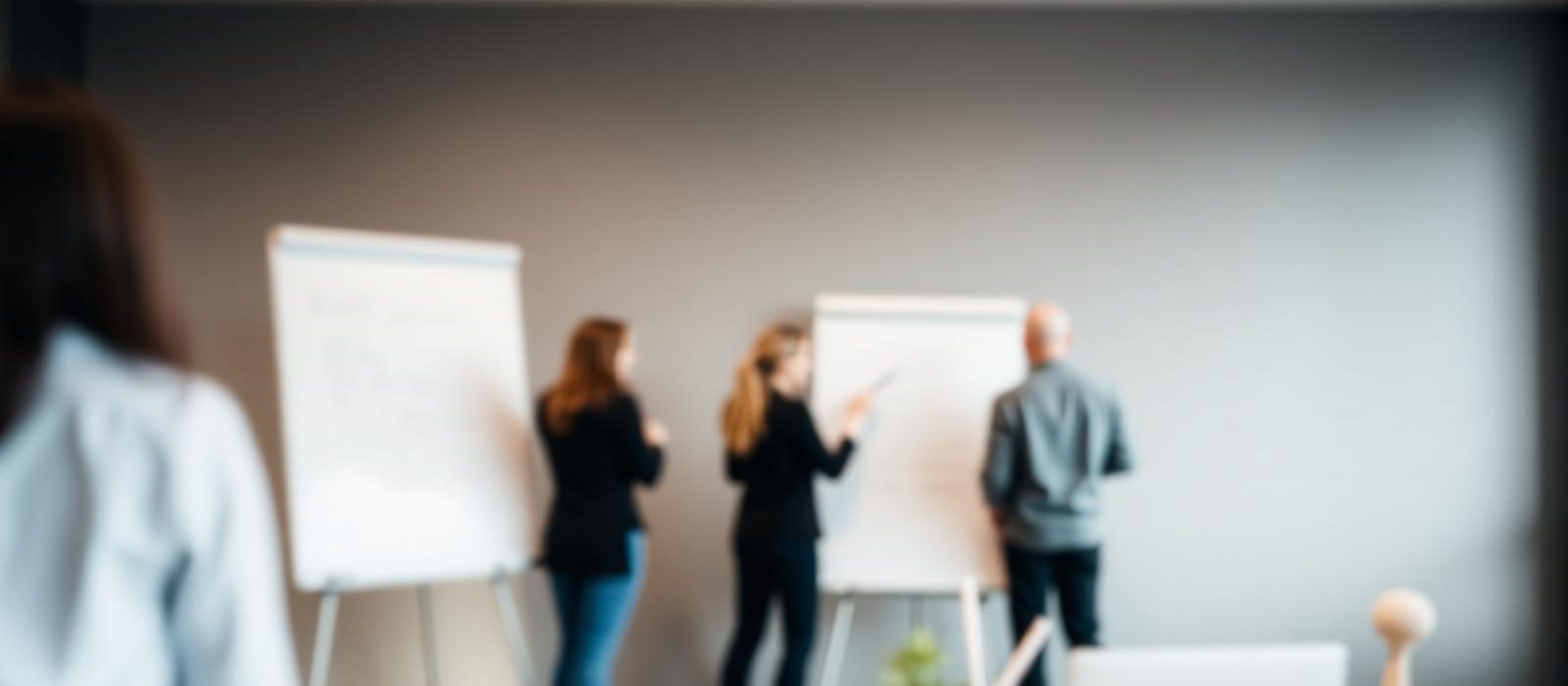 A team collaborating in a workshop